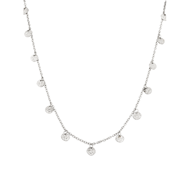 PURELEI Malihini Kette aus nickelfreiem Silber mit kleinen Coins, elegant und vielseitig für Layering-Styles.