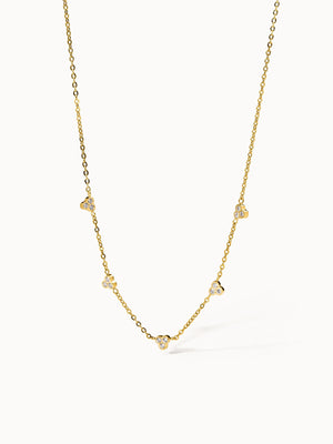 PURELEI Amicizia Kette aus vergoldetem Edelstahl mit weißen Zirkonia, elegant und zeitlos.