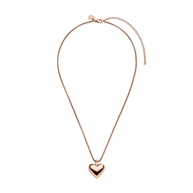 Roségoldene Kette mit Herzanhänger von PURELEI, elegant und feminin.