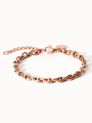 Roségoldenes Armband mit Kettendesign von PURELEI, elegant und modern.