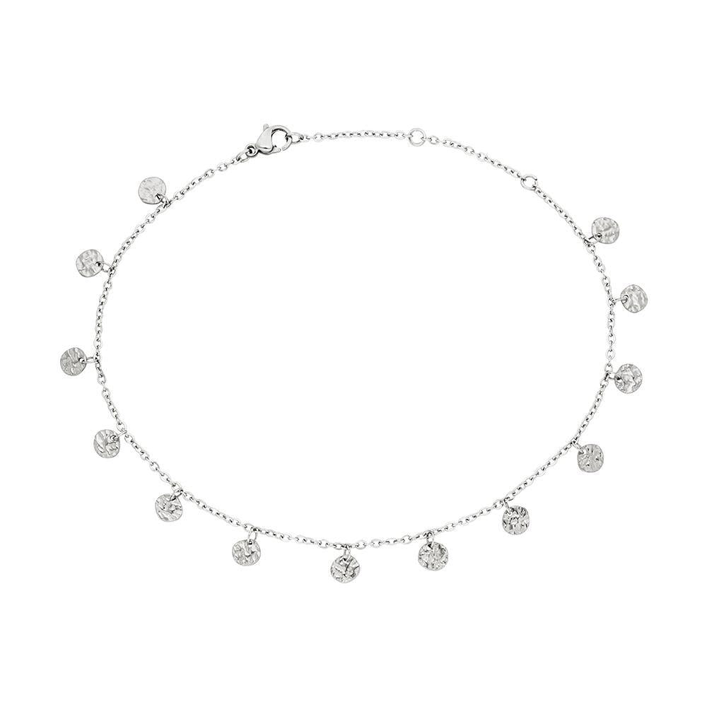 PURELEI Malihini Coin Fusskettchen in Silber mit feinen Münzanhängern, elegant und nickelfrei, minimalistisch und zeitlos.