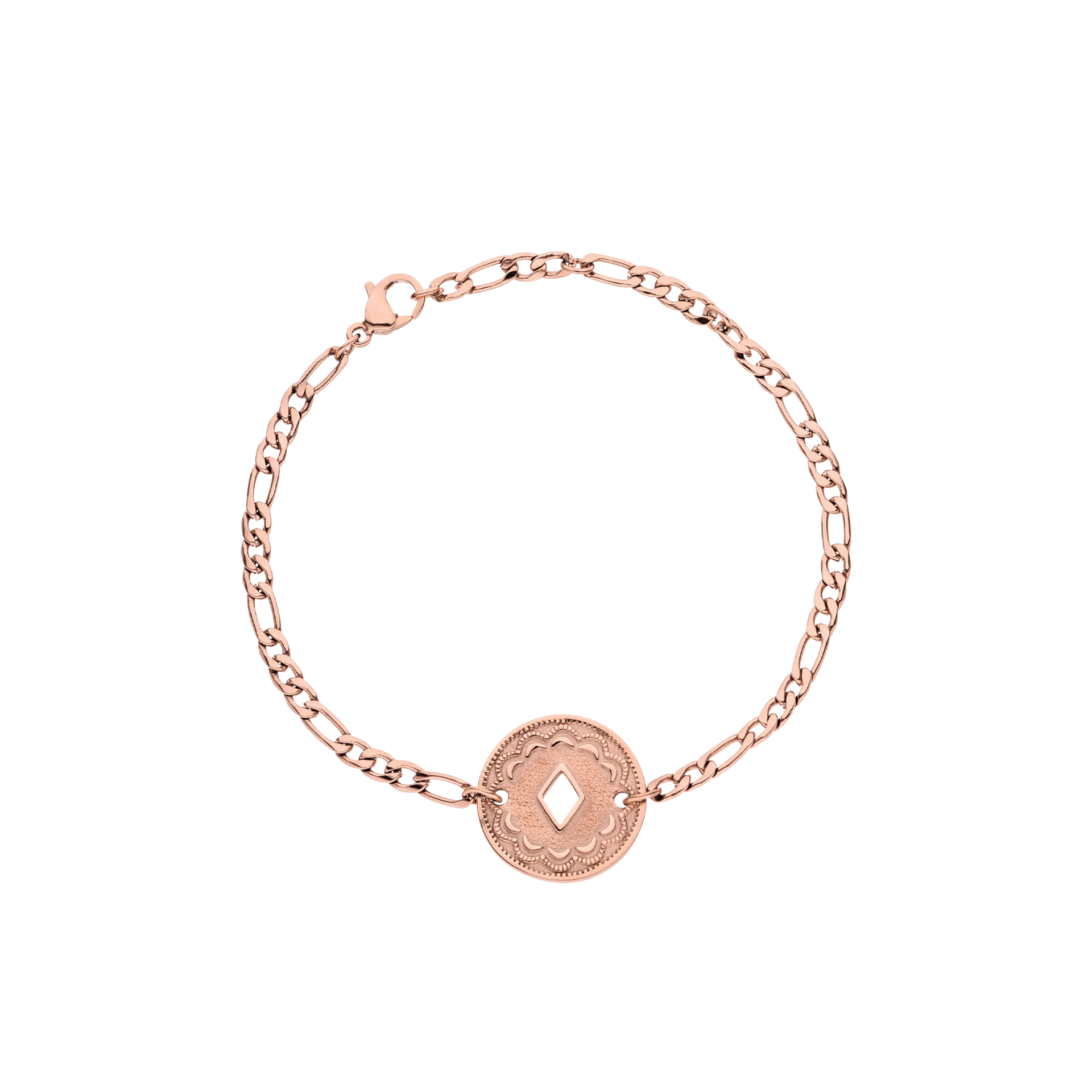 Roségoldenes Lolani Armband mit hawaiianischem Coin, filigran und elegant – PURELEI Schmuckstück voller Island-Spirit.