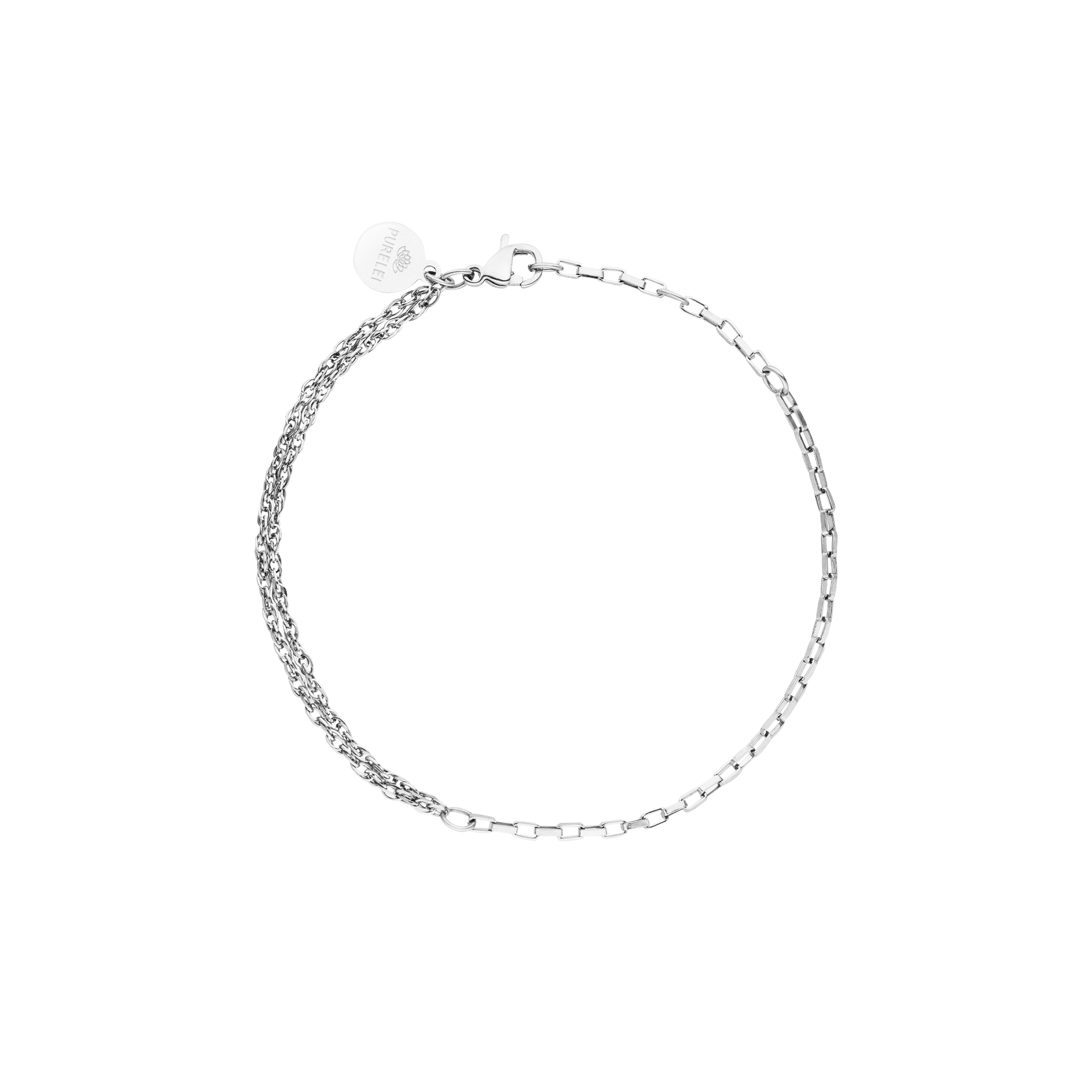 PURELEI Kumu O Mix Armband aus nickelfreiem Silber, filigran und elegant, inspiriert von hawaiianischer Leichtigkeit.