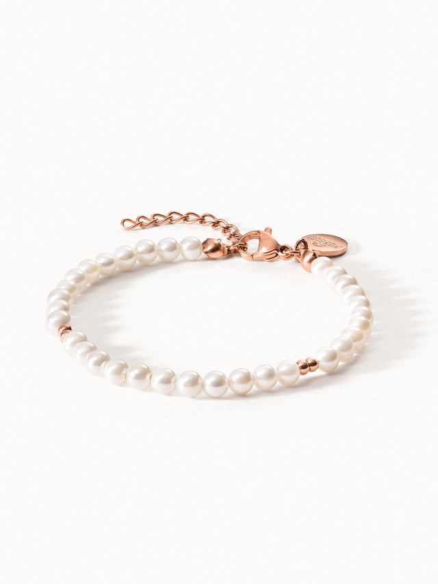 Perlenarmband mit roségoldenen Akzenten von PURELEI, elegant und feminin.
