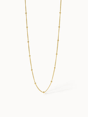 Feingliedrige Li’ili’i Kette aus 18K Gold, minimalistisch und elegant, PURELEI Signature für subtilen Luxusschmuck.