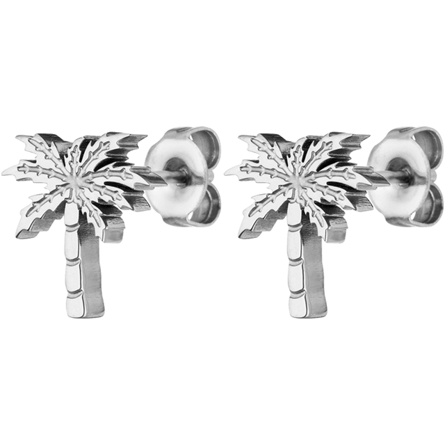 PURELEI Palm Ohrringe aus nickelfreiem Silber in Palmenform, elegant und filigran gestaltet.