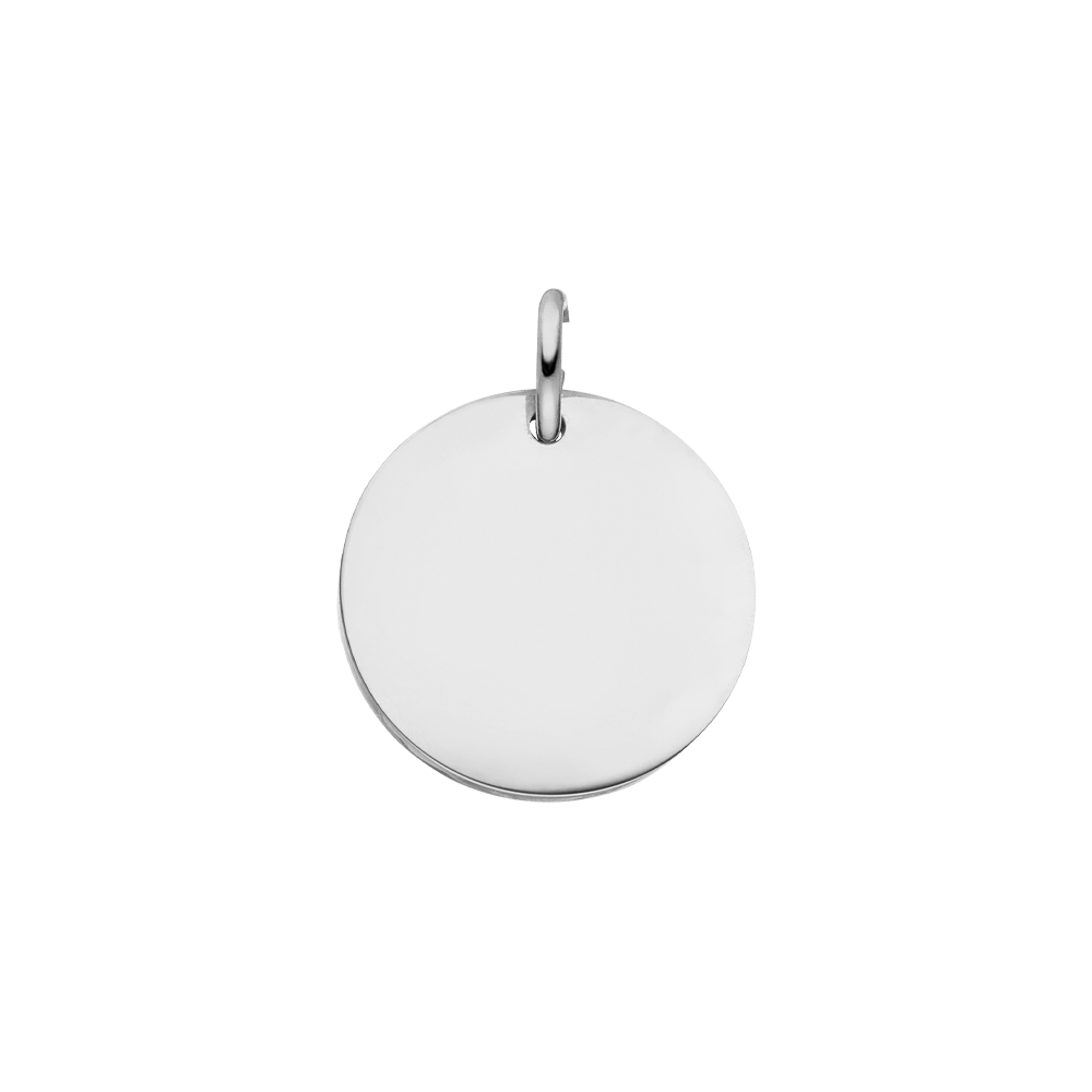 Plate Charm von PURELEI aus nickelfreiem, silberfarbenem Edelstahl, schlicht und elegant, inspiriert von island-spirit.