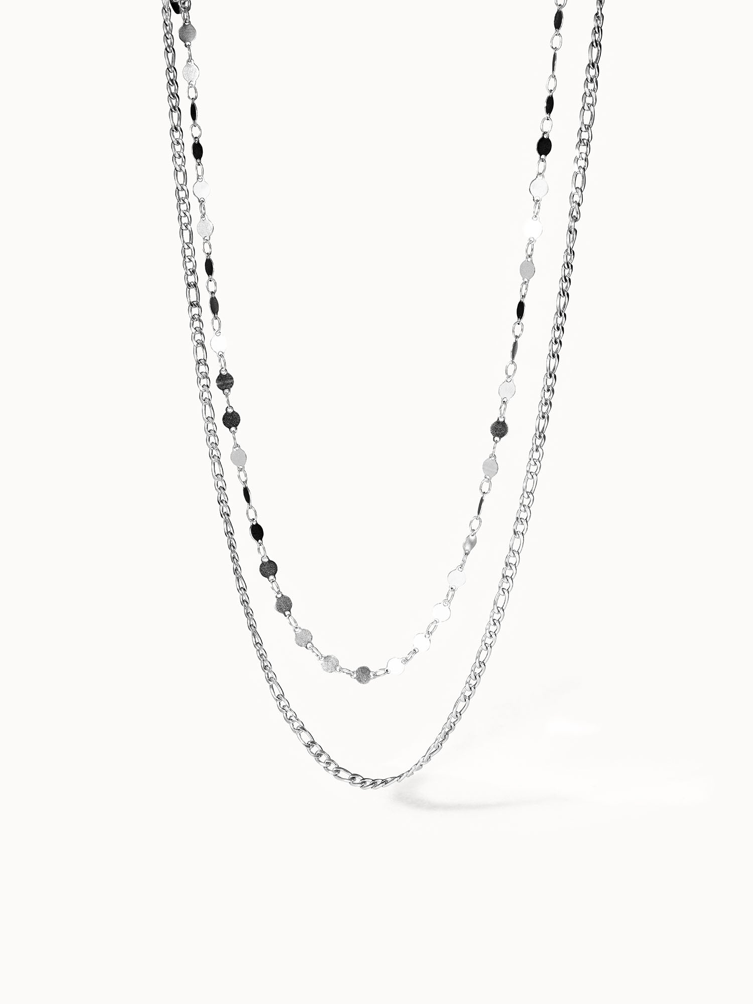 PURELEI Basic Ketten Set aus nickelfreiem, silberfarbenem Edelstahl mit feinem, minimalistischen Design und klarer Ästhetik