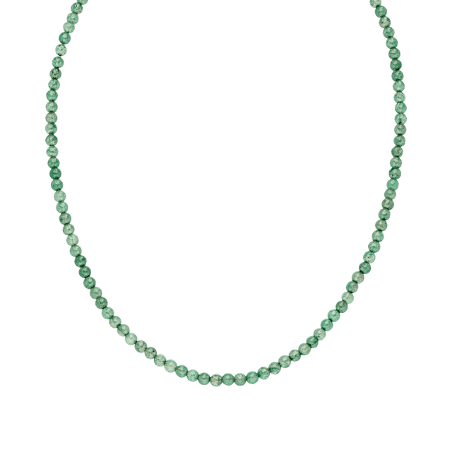 PURELEI Aventurine Kette mit grünen Natursteinperlen, verstellbar, nickelfrei und elegant für inneres Gleichgewicht.