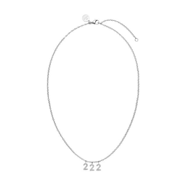 Silberne 222 Kette mit Zirkonia-Steinen, nickelfrei und elegant im Ankerketten-Stil