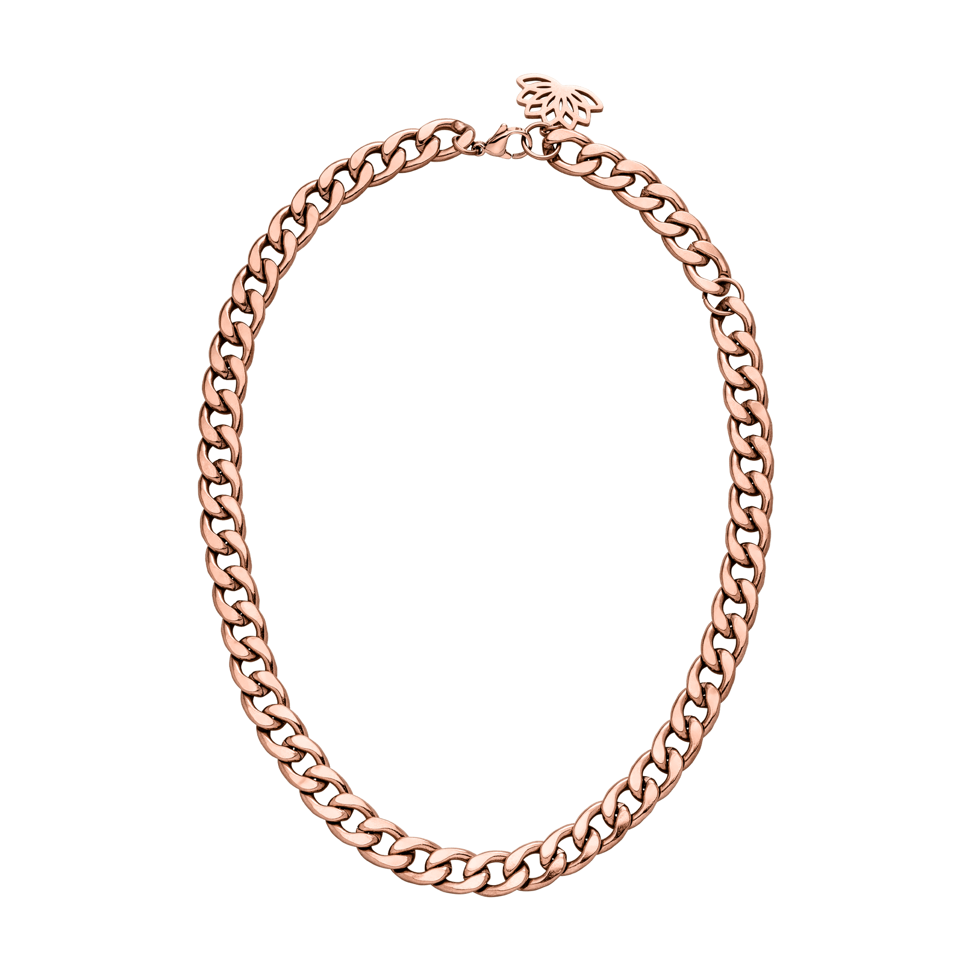 PURELEI Ikaika Kette aus rosévergoldetem Edelstahl, markant, elegant und zeitlos mit verstellbarer Länge.