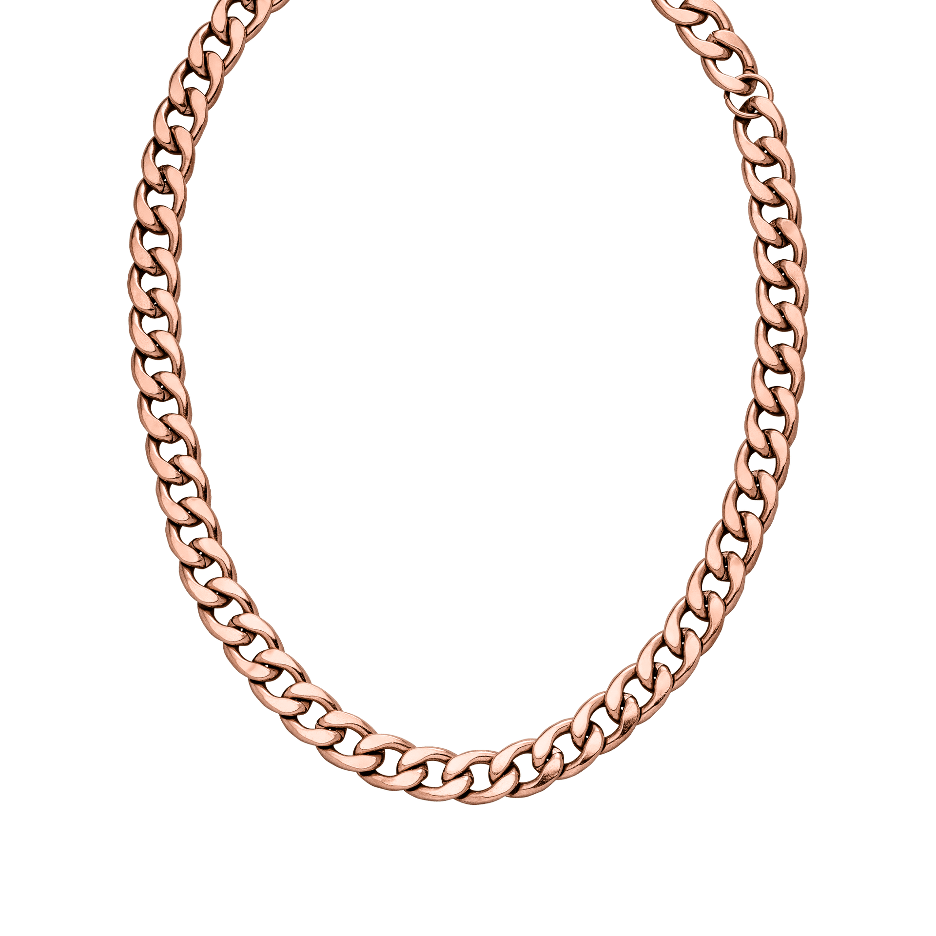 PURELEI Ikaika Kette in Roségold, Edelstahl vergoldet, starke Gliederkette, elegant und urban, Island-Spirit.