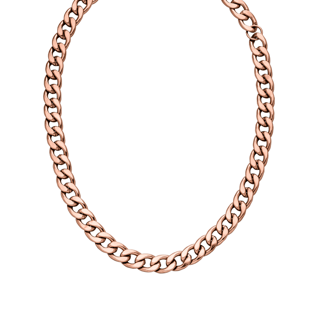 PURELEI Ikaika Kette in Roségold, Edelstahl vergoldet, starke Gliederkette, elegant und urban, Island-Spirit.