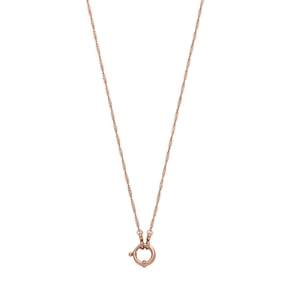 PURELEI Lokahi Charm Kette in roségold, filigran gedreht, nickelfrei, elegant und dezent für jeden Tag.