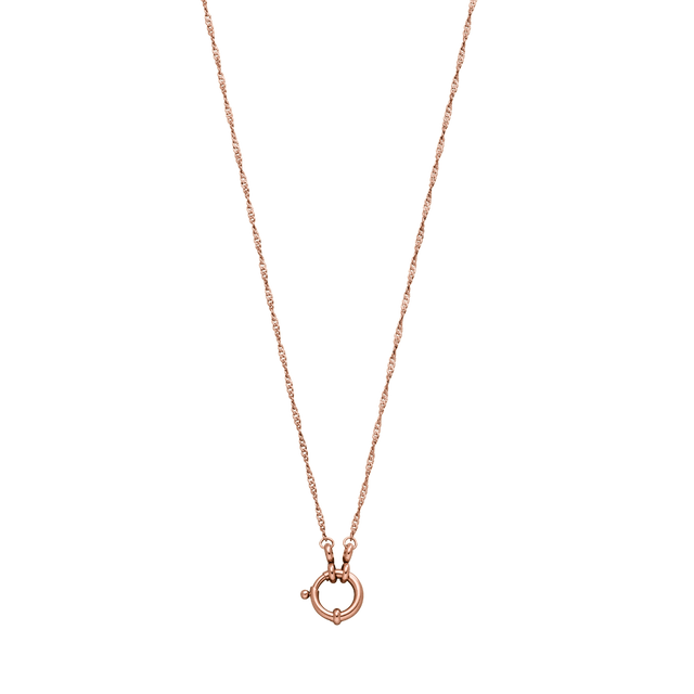 PURELEI Lokahi Charm Kette in roségold, filigran gedreht, nickelfrei, elegant und dezent für jeden Tag.