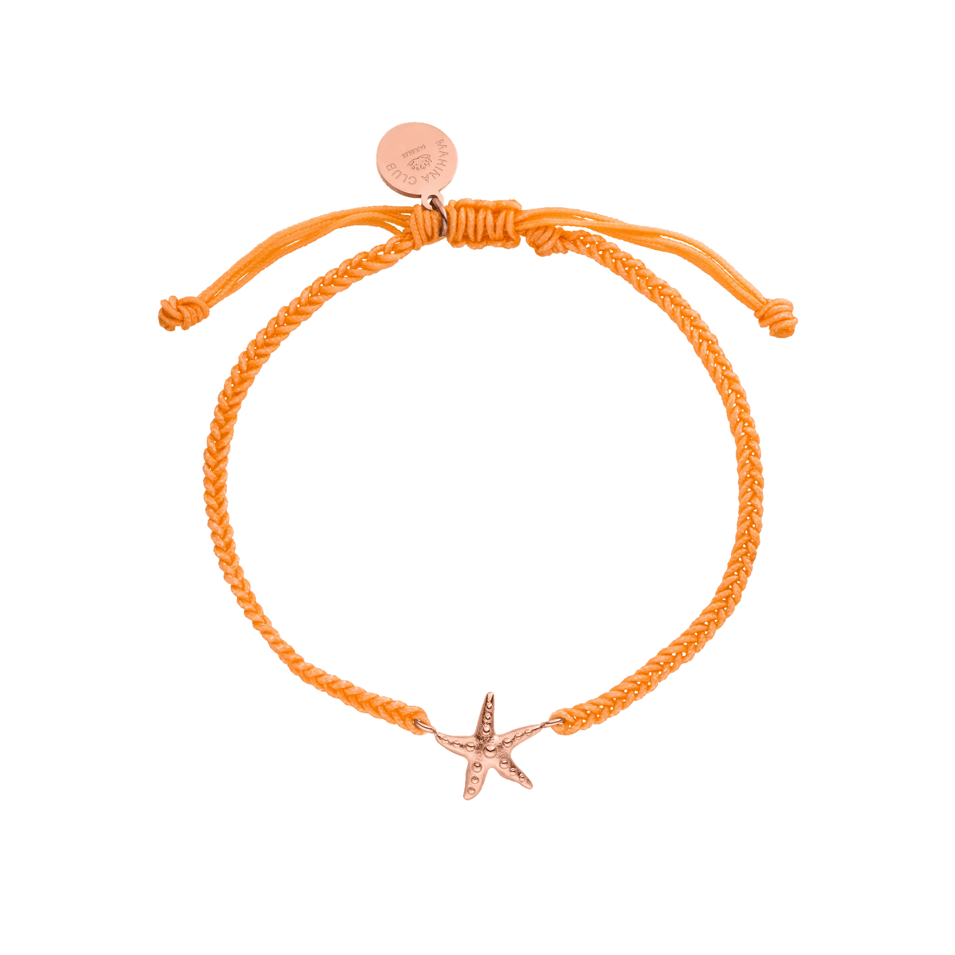 Oranges Armband mit Stern-Anhänger aus Roségold von PURELEI, fröhlich und maritim.