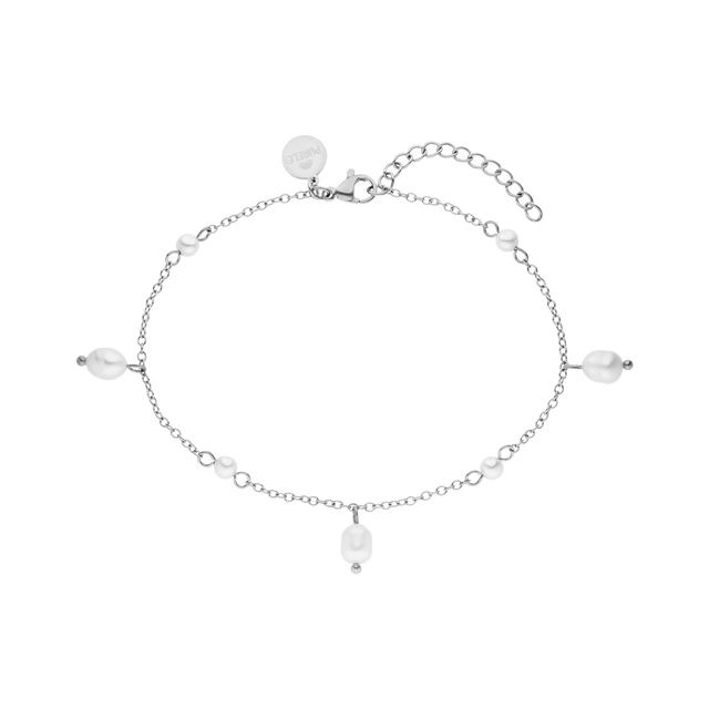 Silbernes Armband mit Perlen von PURELEI, elegant und feminin.