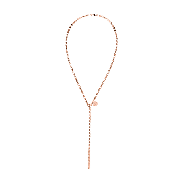 PURELEI Pure Kette in roségoldener Eleganz mit verstellbarer Y-Form und zeitlosem Signature-P-Logo.
