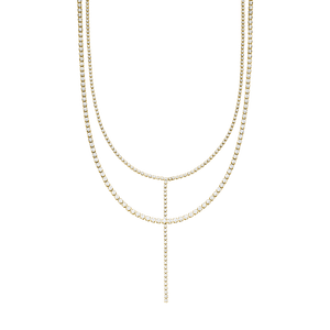 Goldene Kette mit funkelnden Details, elegant und feminin, von PURELEI.