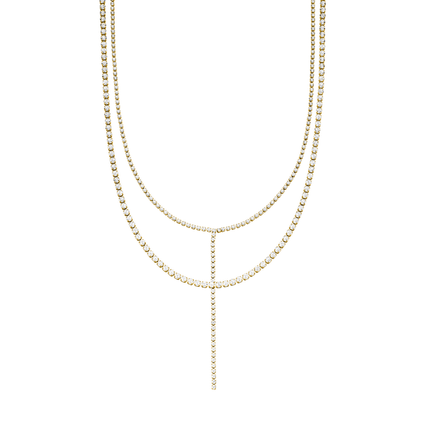 Goldene Kette mit funkelnden Details, elegant und feminin, von PURELEI.