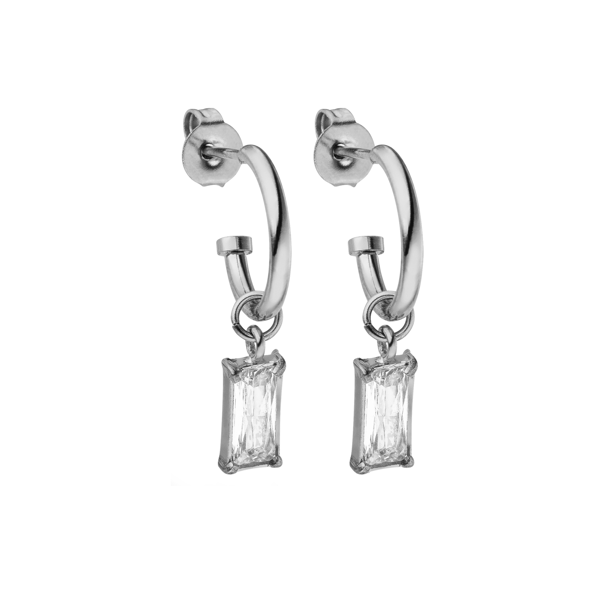 Shine Bright Ohrringe aus nickelfreiem, vergoldetem Edelstahl mit funkelndem Zirkonia-Anhänger, elegant und zeitlos.