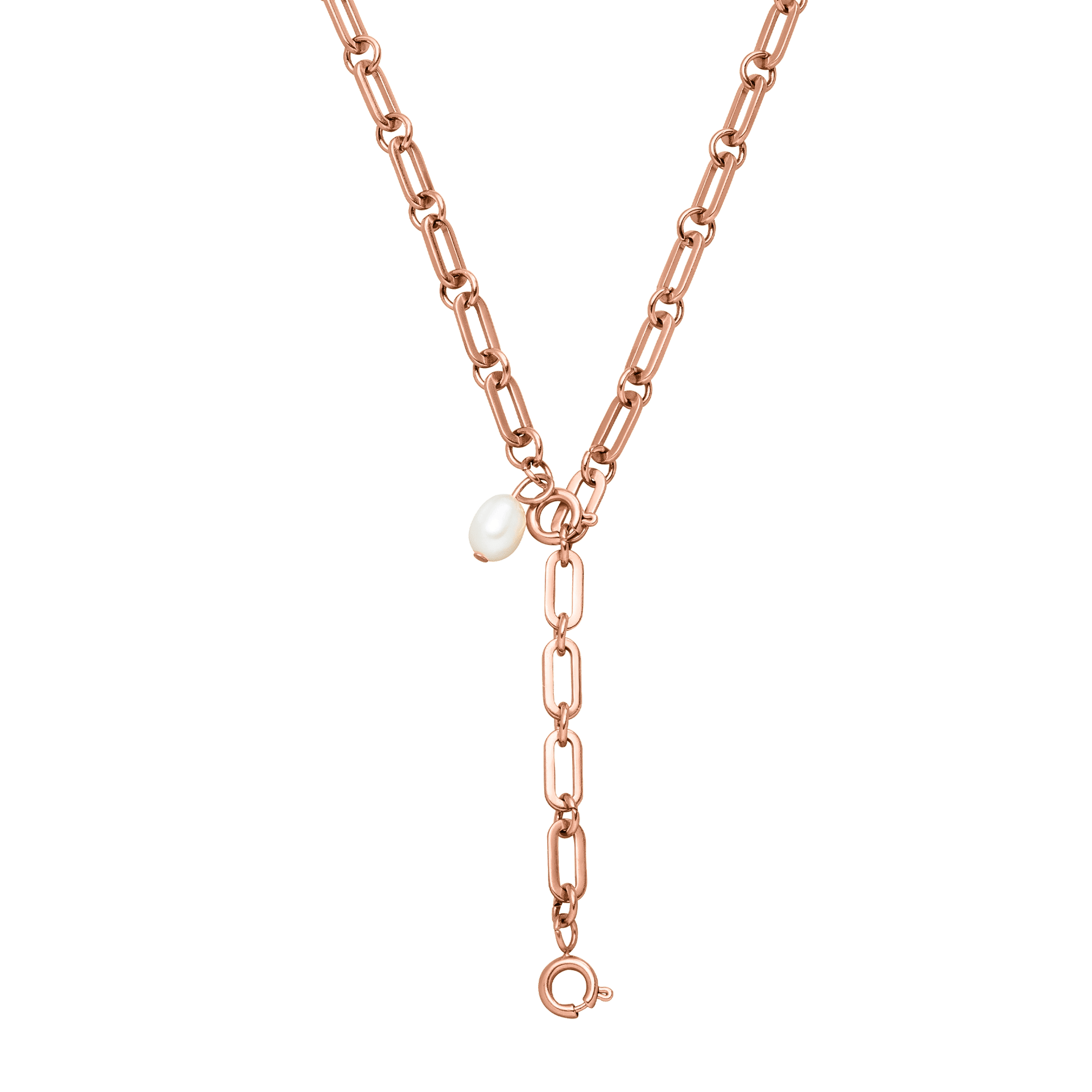 Roségoldene Kette mit Muschel-Anhänger von PURELEI, elegant und feminin.
