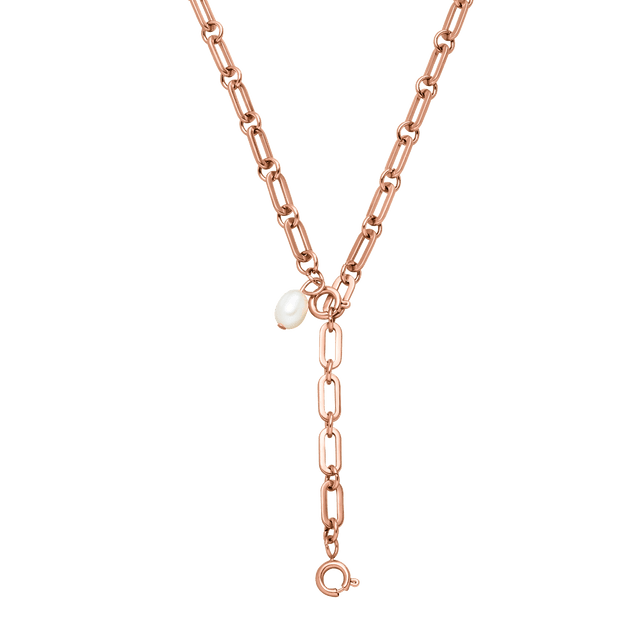 Roségoldene Kette mit Muschel-Anhänger von PURELEI, elegant und feminin.