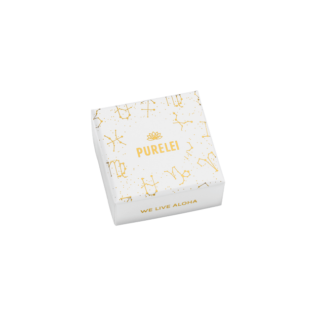 PURELEI Geschenkbox mit goldenem Zodiac-Sternzeichenmuster – elegant und hochwertig für Zwilling Zodiac Charm